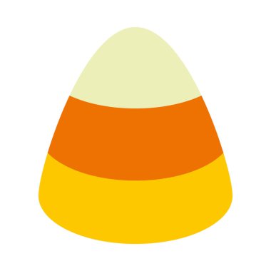 Cadılar bayramı şeker mısır ikonu, düz stil