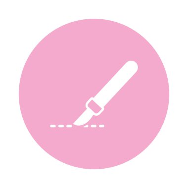 tıbbi neşter simgesi, blok biçimi