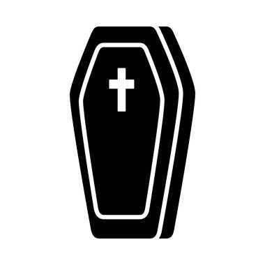 Cadılar Bayramı tabut simgesi, siluet tarzı