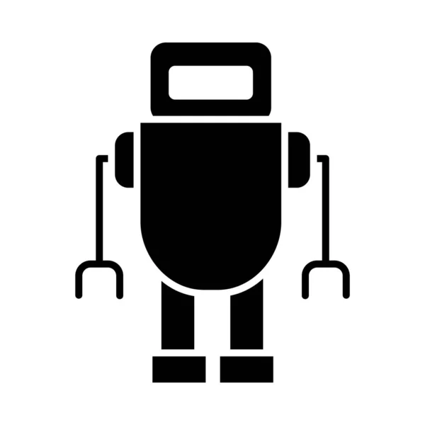 Imagen de icono de robot, estilo de silueta — Archivo Imágenes Vectoriales