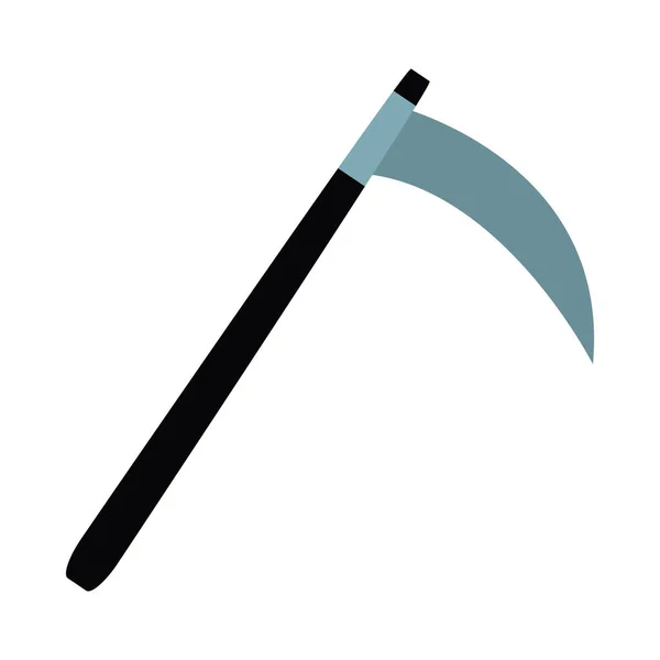 Halloween concept, scythe ax icon, flat style — Stock Vector