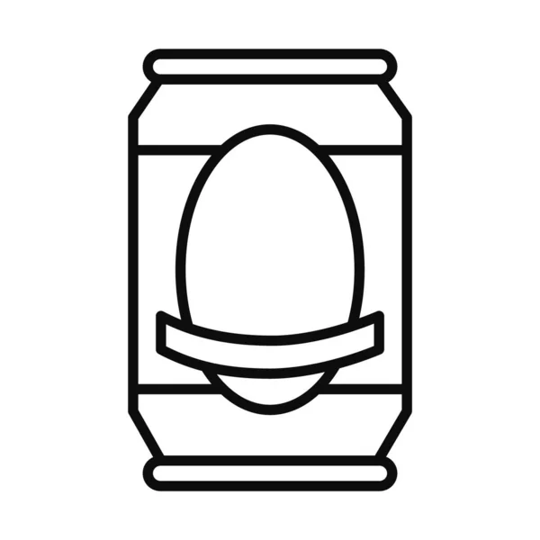 Icono de lata de cerveza, estilo de línea — Vector de stock