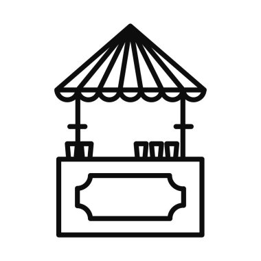 bira satıcısı kabini simgesi, satır biçimi