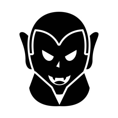 çizgi film vampir ikonu, siluet tarzı