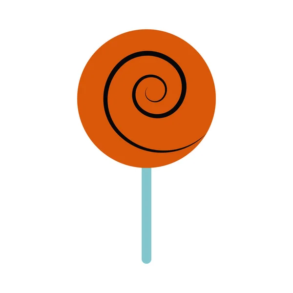 Halloween lolly icoon, platte stijl — Stockvector