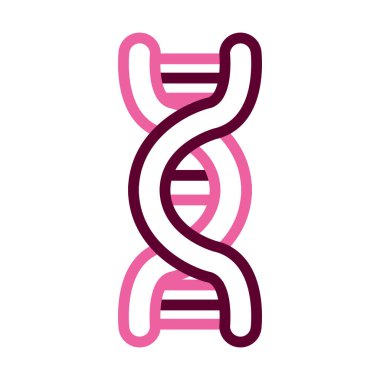 DNA zinciri simgesi, yarı renk yarı çizgi biçimi