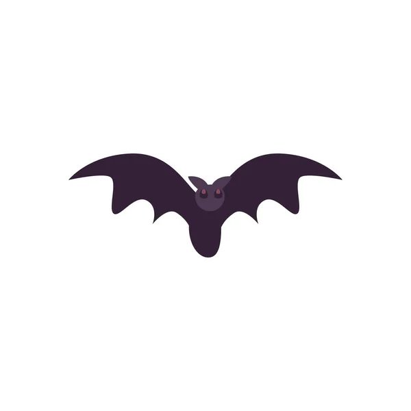 Halloween pipistrello cartone animato forma libera stile icona vettoriale design — Vettoriale Stock