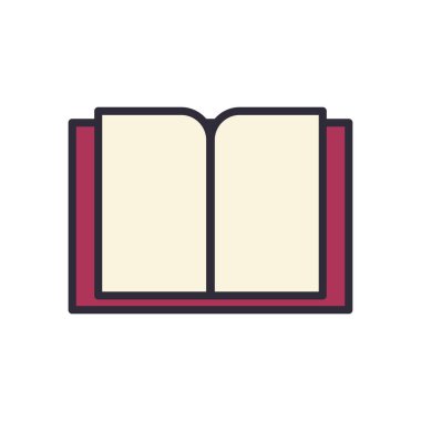 boook satırı ve biçim ikonu vektör tasarımını doldur