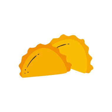 Meksika köfteleri serbest biçim ikon vektör tasarımı