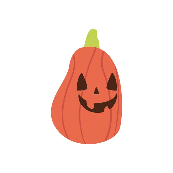 Halloween abóbora desenho animado forma livre ícone vetor design — Vetor de Stock