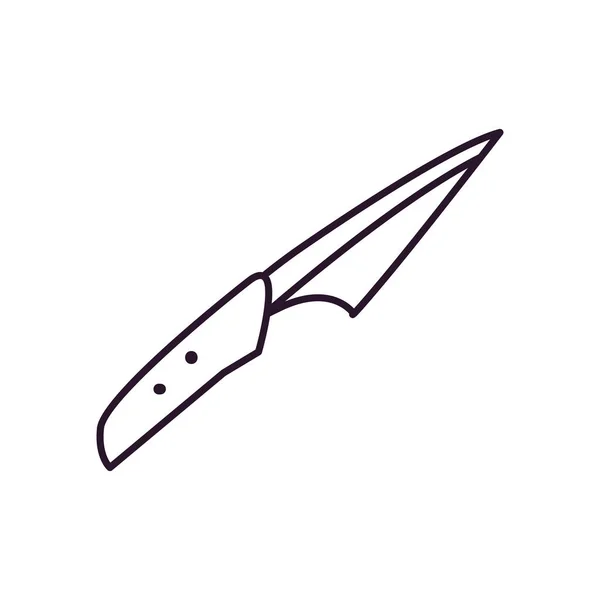 Cuchillo forma libre línea estilo icono vector diseño — Archivo Imágenes Vectoriales