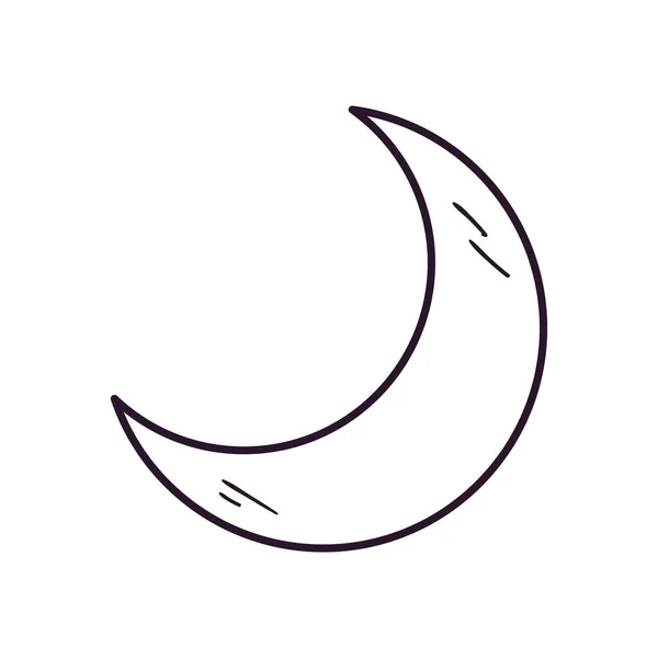 Luna forma libera linea stile icona vettoriale design — Vettoriale Stock