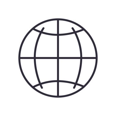 Küresel küre çizgisi biçim vektör tasarımı