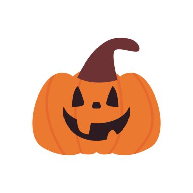 Mutlu balkabağı çizgi filmi serbest biçim ikon vektör tasarımı