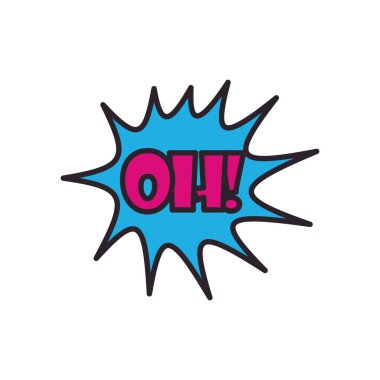 oh patlama baloncuk hattı ve biçim ikonu vektör tasarımını doldur