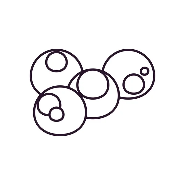 Zoete bollen snoepjes vrije vorm lijn stijl pictogram vector ontwerp — Stockvector