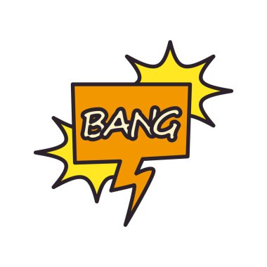 patlama kabarcık hattı ve biçim ikonu vektör tasarımını doldur