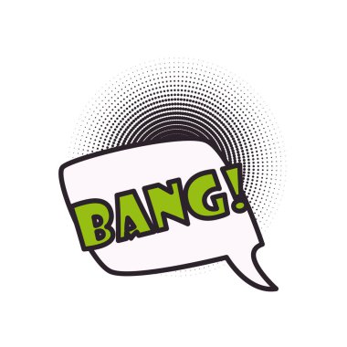 bang baloncuk çizgisi ve biçim ikonu vektör tasarımı