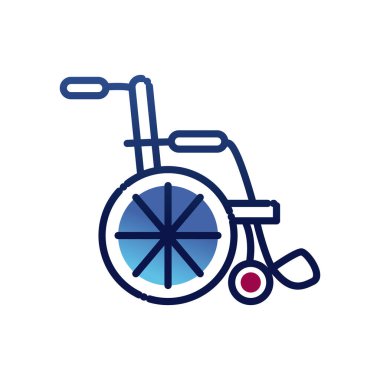 tekerlekli sandalye gradyan biçim vektör tasarımı