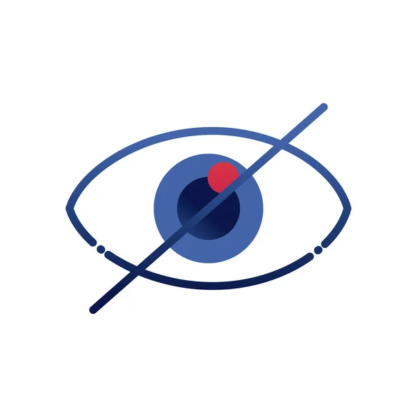 Design de vetor ícone de estilo de gradiente de olho cego —  Vetores de Stock