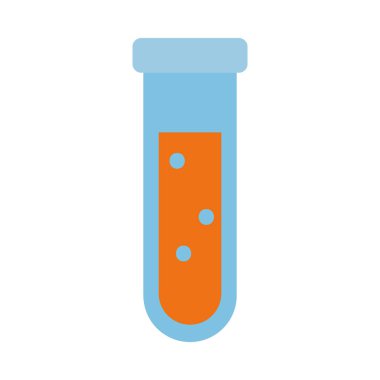 Kimyasal test tüpü simgesi, düz biçim