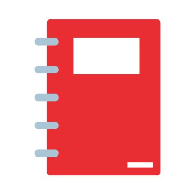 okul not defteri simgesi, düz stil