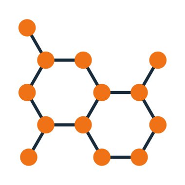 Kimyasal bağ simgesi, düz biçim