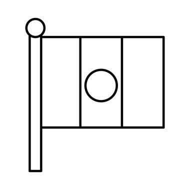 Meksika bayrağı simgesi, satır biçimi