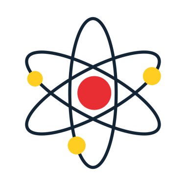 atom simgesi resmi, düz biçim
