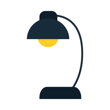 masa lambası simgesi, düz stil