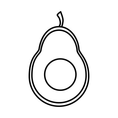 Yarı avokado simgesi, satır biçimi