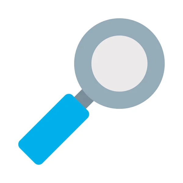 Magnifying glass icon, flat style — Stock Vector