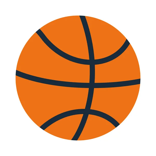 Icono de pelota de baloncesto, estilo plano — Vector de stock