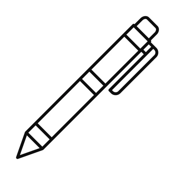 Stift-Symbol Bild, Zeilenstil — Stockvektor