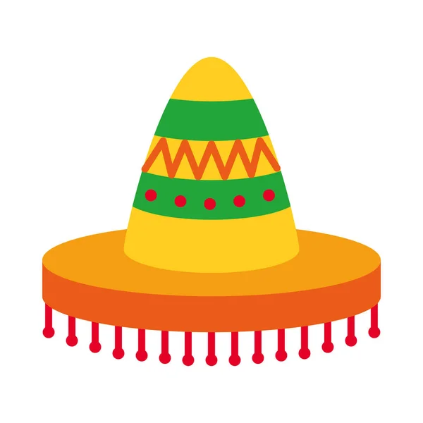 Icono de sombrero mexicano, estilo plano — Archivo Imágenes Vectoriales