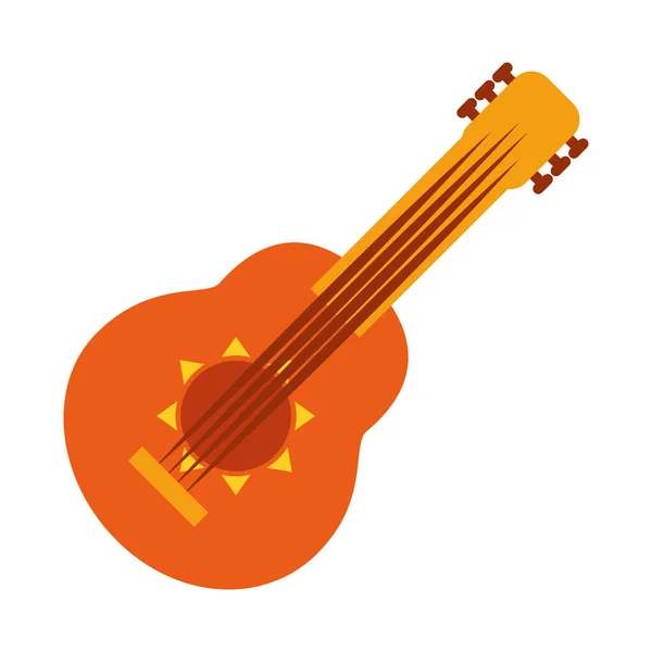 Guitar instrument icon, flat style — Stock Vector