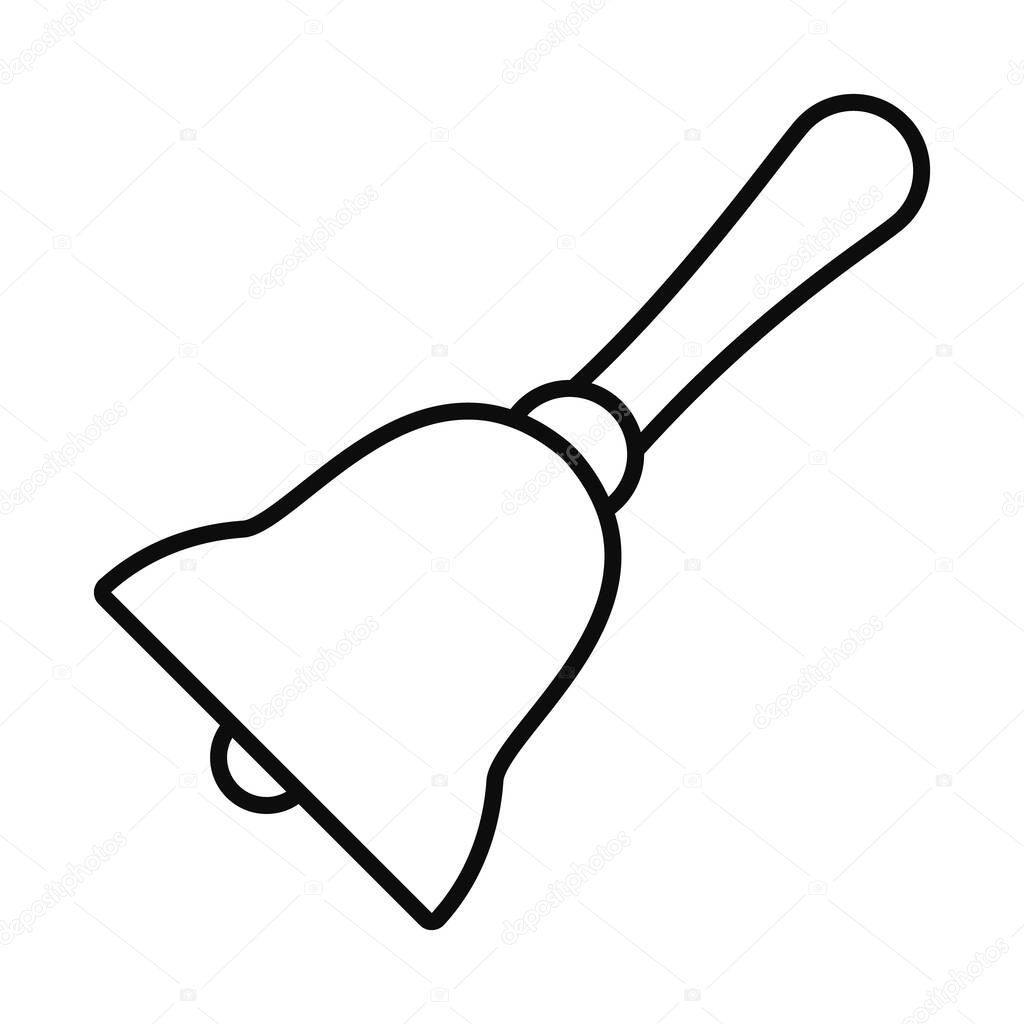 hand bell icon, line style