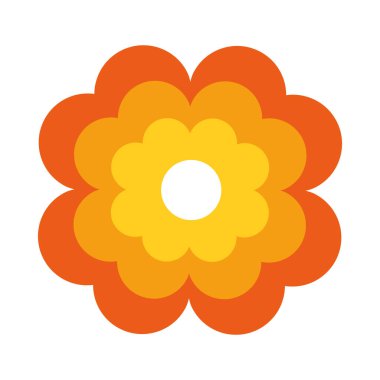 Meksika çiçek ikonu, düz stil