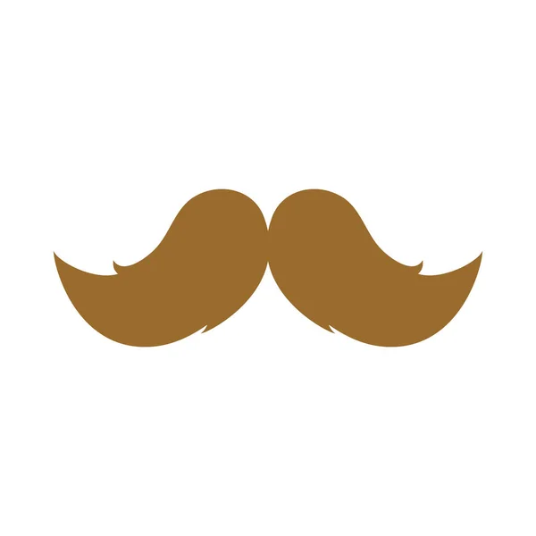 Obraz ikony wąsów, płaski styl — Wektor stockowy