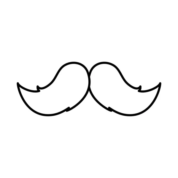 Bigote icono imagen, estilo de línea — Archivo Imágenes Vectoriales