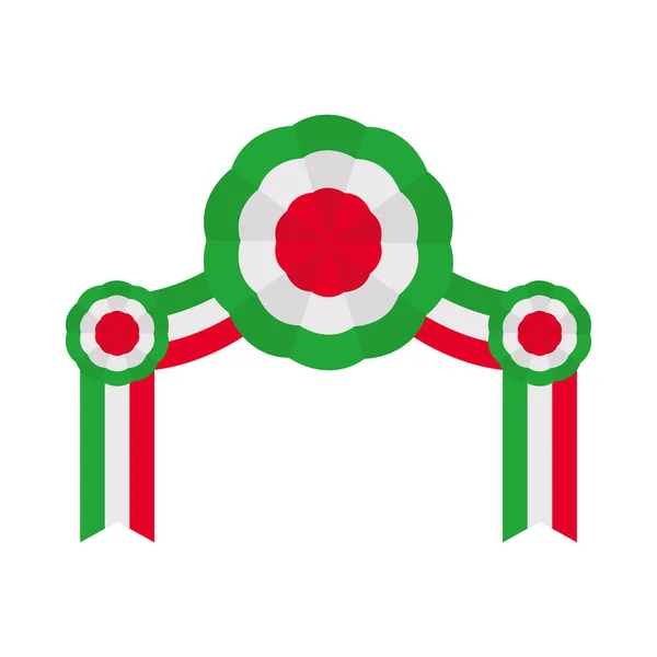 Banderines de entrada decorativos icono, de estilo plano — Vector de stock
