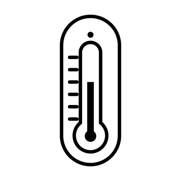 Imagen icono del termómetro, estilo de línea — Vector de stock