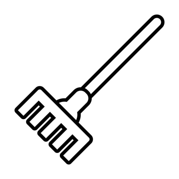 Laubrechen-Symbol, Linienstil — Stockvektor