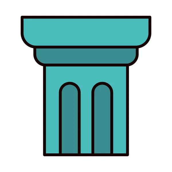 Icône pilier image, ligne et style de remplissage — Image vectorielle