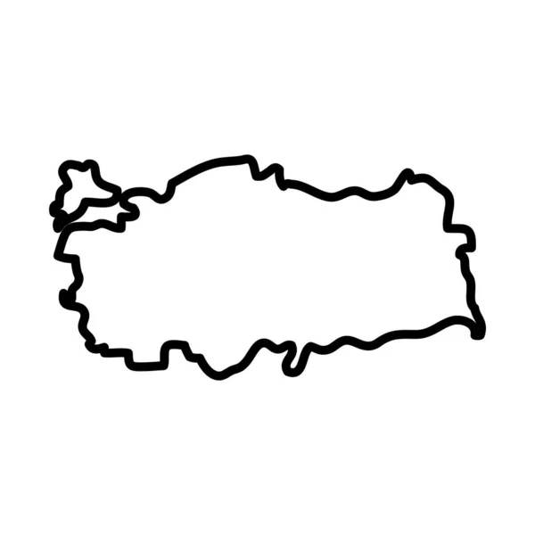 Icono de mapa de pavo, estilo de línea — Vector de stock