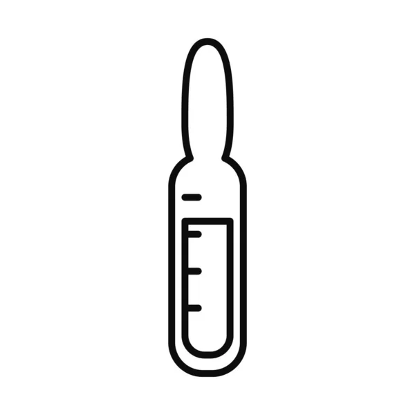 Иконка бутылки вакцинации, стиль линии — стоковый вектор