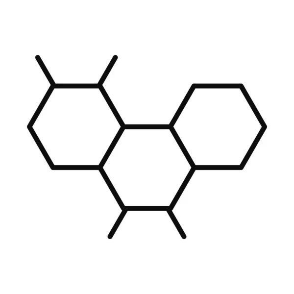 Иконка химической связи, стиль линии — стоковый вектор