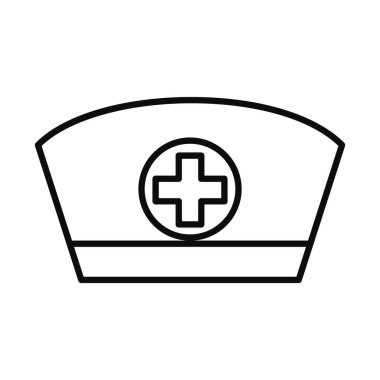 Hemşire şapkası simgesi, satır biçimi