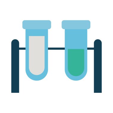 Test tüpleri, düz stil.