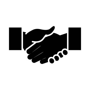 Seçim konsepti, el sıkışma simgesi, siluet tarzı